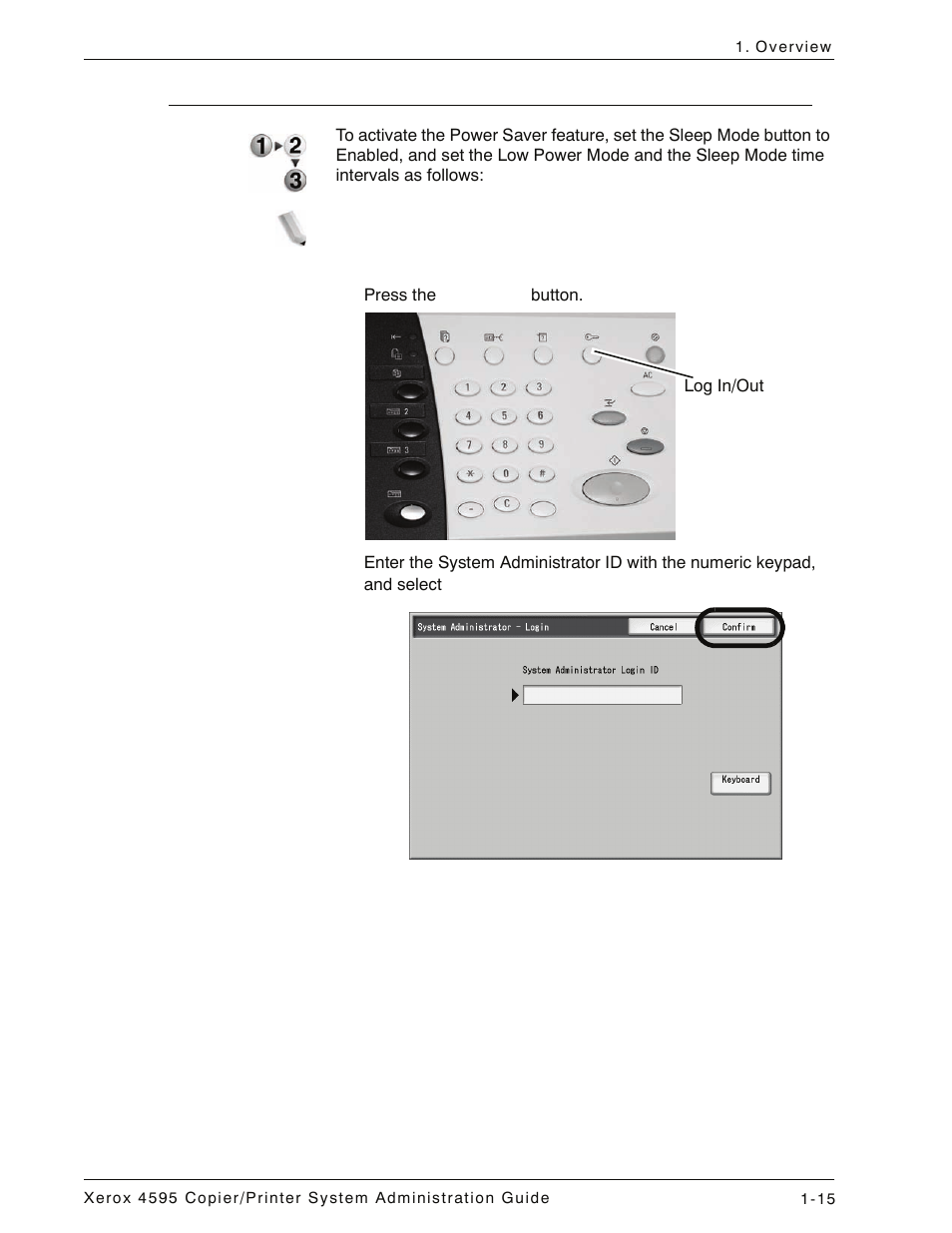 Changing the power saver mode time interval, Changing the power saver mode time interval -15 | Xerox 4595 con Xerox FreeFlow DocuSP Print Controller-15553 User Manual | Page 27 / 402