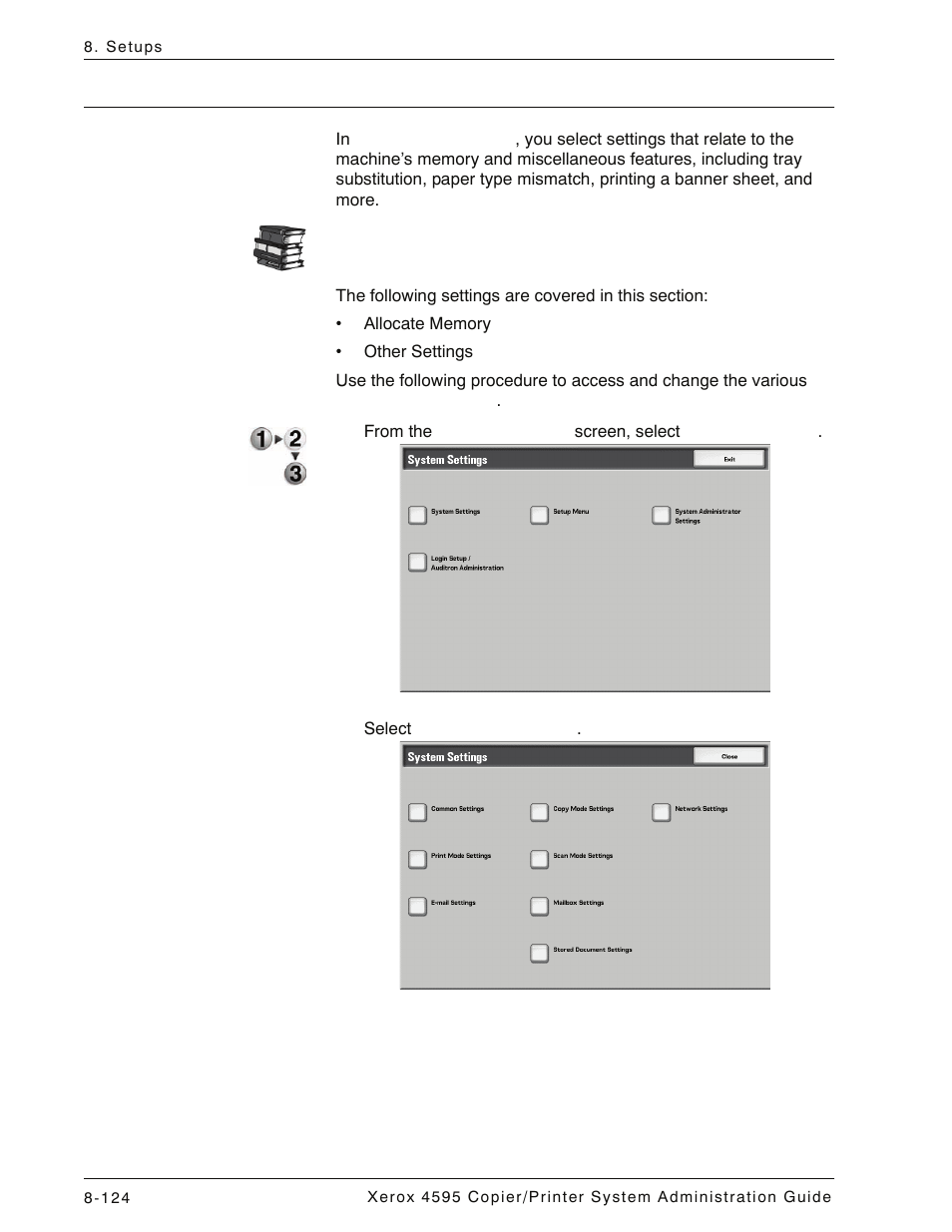 Print mode settings, Print mode settings -124 | Xerox 4595 con Xerox FreeFlow DocuSP Print Controller-15553 User Manual | Page 282 / 402