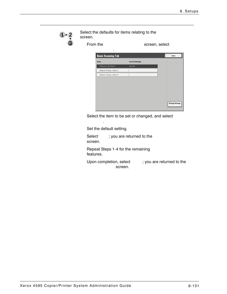 Basic scanning tab, Basic scanning tab -131 | Xerox 4595 con Xerox FreeFlow DocuSP Print Controller-15553 User Manual | Page 289 / 402