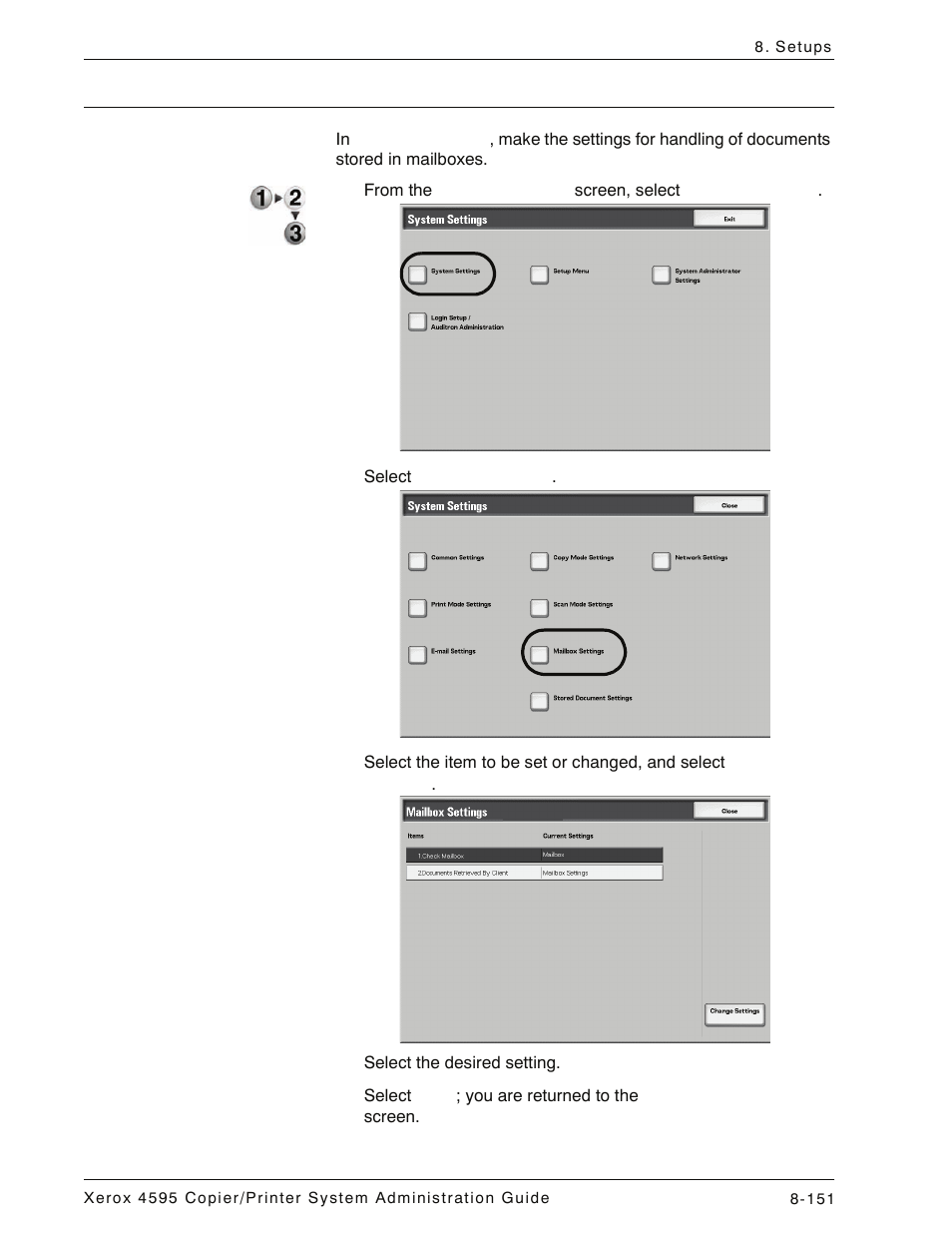Mailbox settings, Mailbox settings -151 | Xerox 4595 con Xerox FreeFlow DocuSP Print Controller-15553 User Manual | Page 309 / 402
