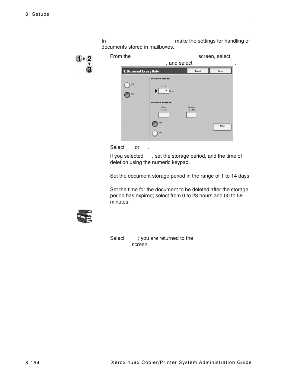 Document expiry time, Document expiry time -154 | Xerox 4595 con Xerox FreeFlow DocuSP Print Controller-15553 User Manual | Page 312 / 402