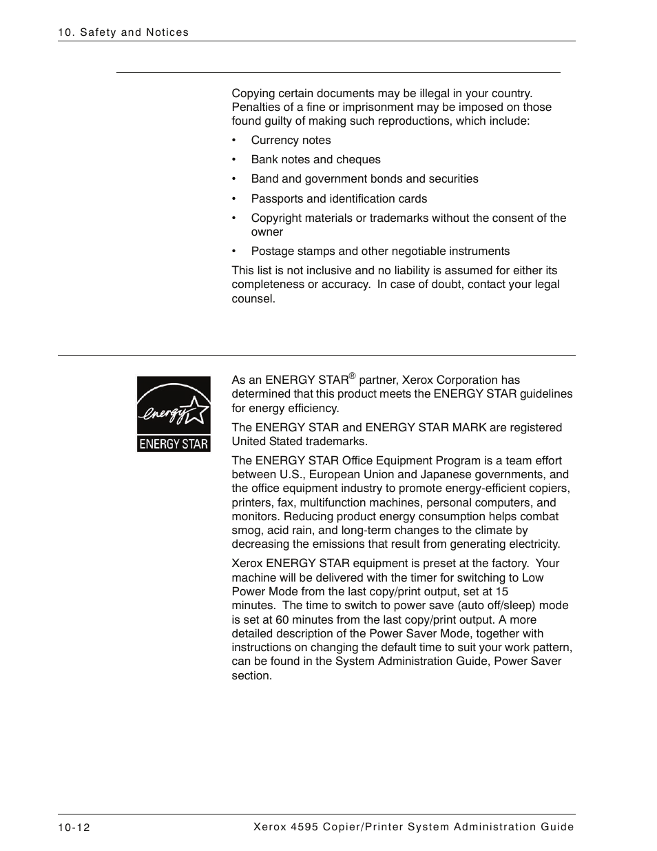 In other countries, Environmental notices for the usa, In other countries -12 | Environmental notices for the usa -12 | Xerox 4595 con Xerox FreeFlow DocuSP Print Controller-15553 User Manual | Page 390 / 402