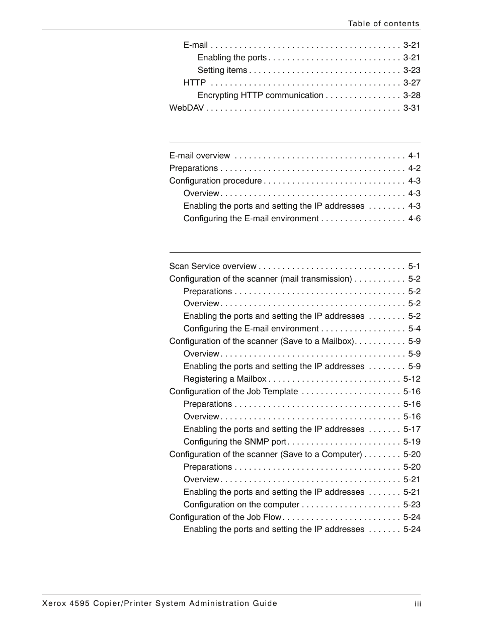 Xerox 4595 con Xerox FreeFlow DocuSP Print Controller-15553 User Manual | Page 5 / 402