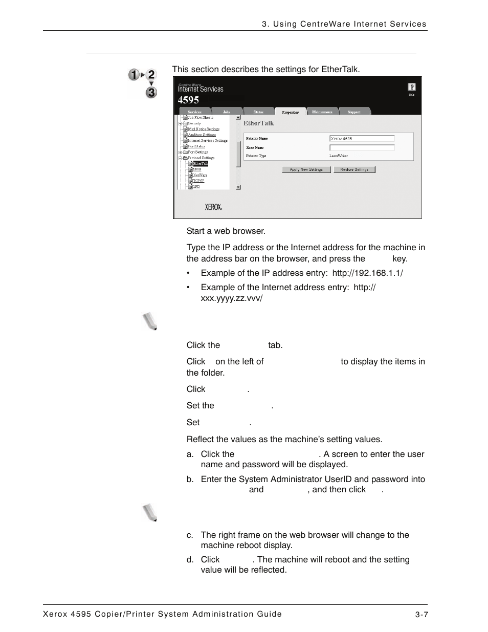 Ethertalk, Ethertalk -7 | Xerox 4595 con Xerox FreeFlow DocuSP Print Controller-15553 User Manual | Page 55 / 402