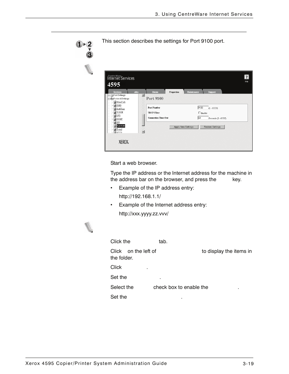 Port 9100, Port 9100 -19 | Xerox 4595 con Xerox FreeFlow DocuSP Print Controller-15553 User Manual | Page 67 / 402