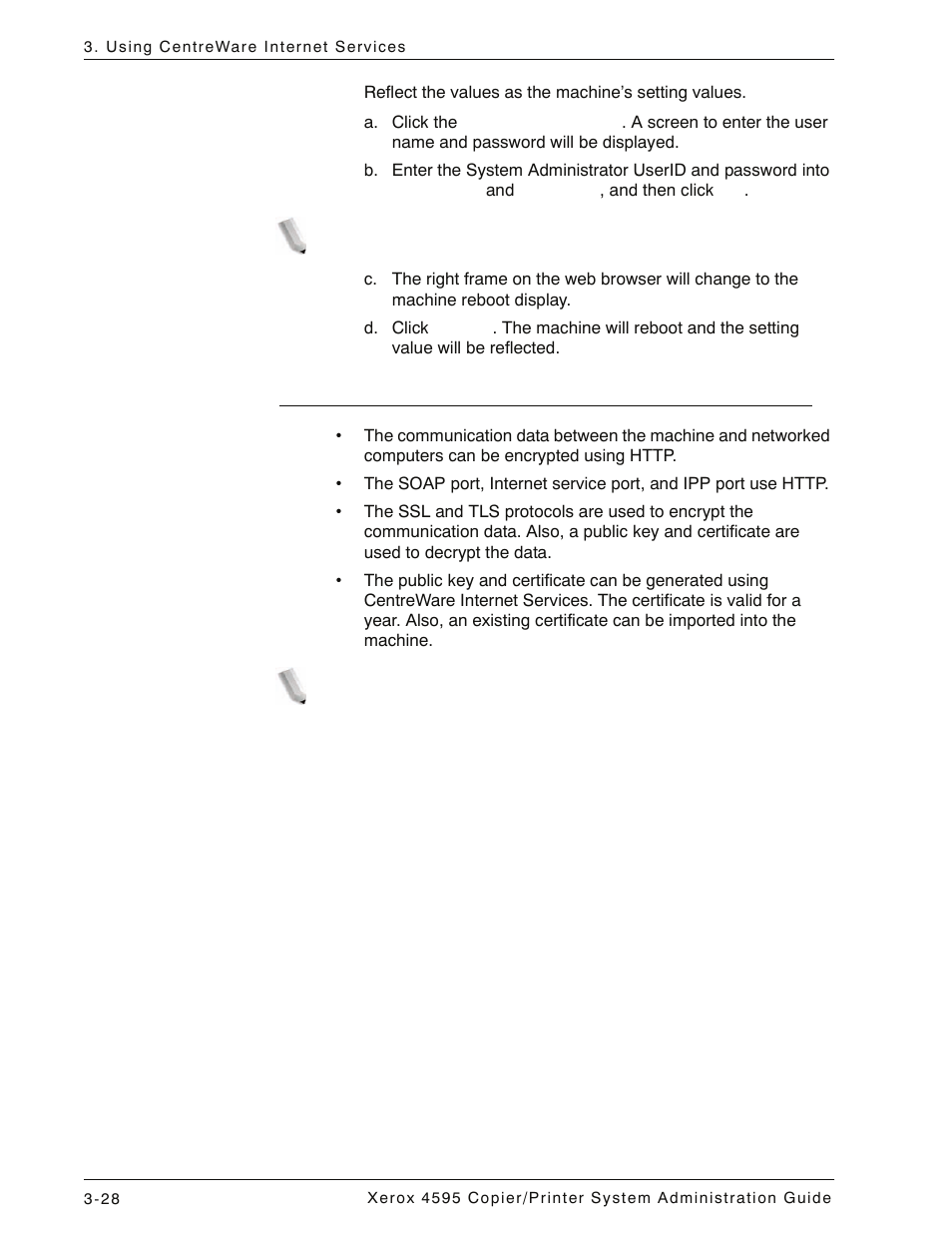 Encrypting http communication, Encrypting http communication -28 | Xerox 4595 con Xerox FreeFlow DocuSP Print Controller-15553 User Manual | Page 76 / 402