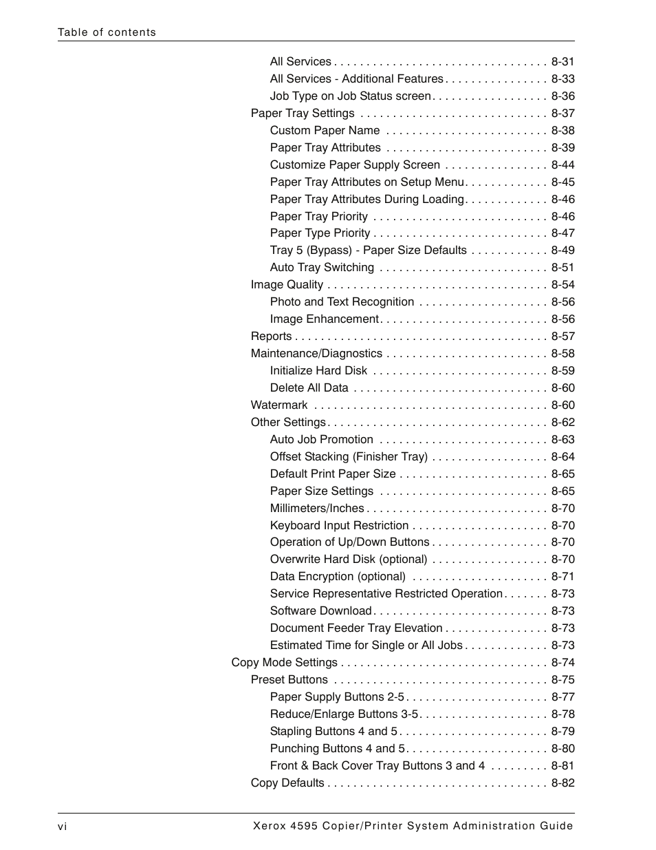 Xerox 4595 con Xerox FreeFlow DocuSP Print Controller-15553 User Manual | Page 8 / 402