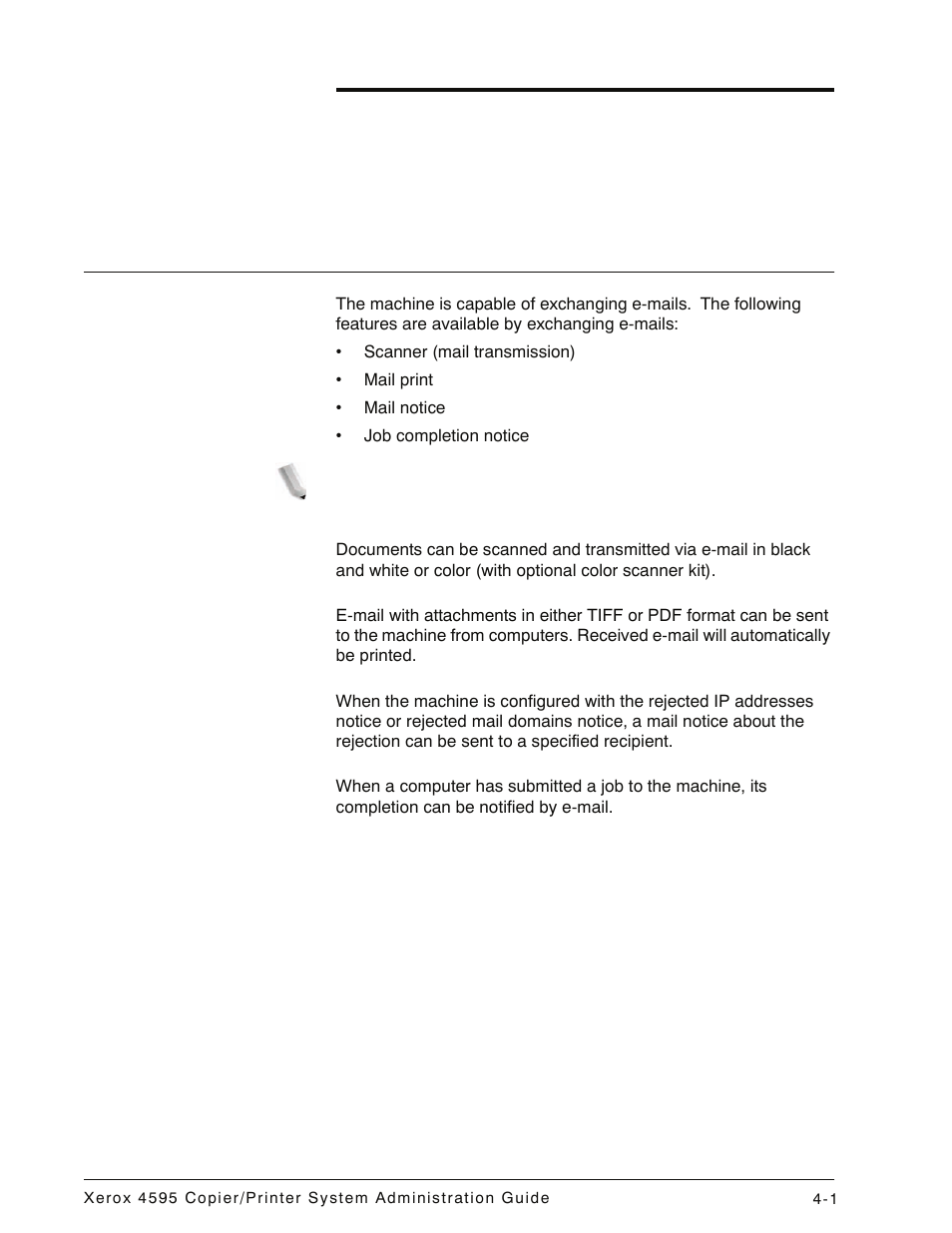 E-mail, E-mail overview, E-mail overview -1 | Xerox 4595 con Xerox FreeFlow DocuSP Print Controller-15553 User Manual | Page 81 / 402