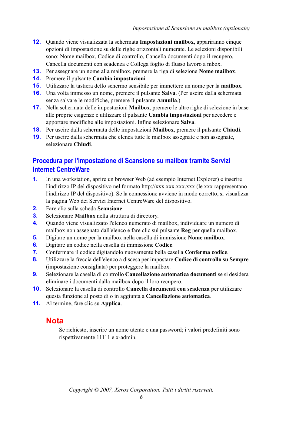 Nota | Xerox WorkCentre 7328-7335-7345-7346 con built-in controller-15753 User Manual | Page 32 / 84