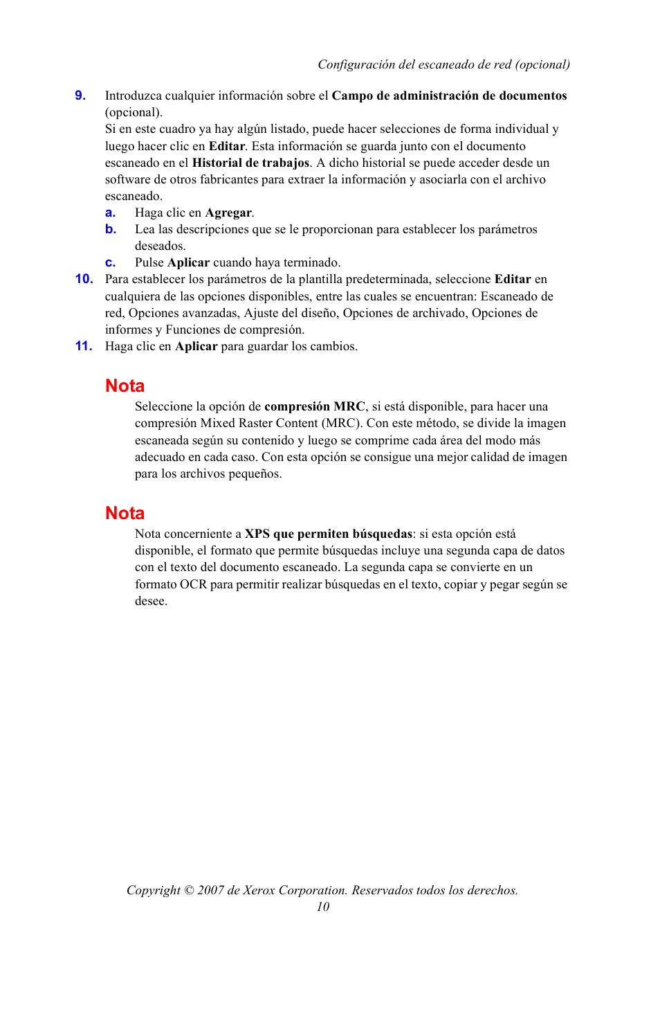 Nota | Xerox WorkCentre 7328-7335-7345-7346 con built-in controller-15753 User Manual | Page 64 / 84