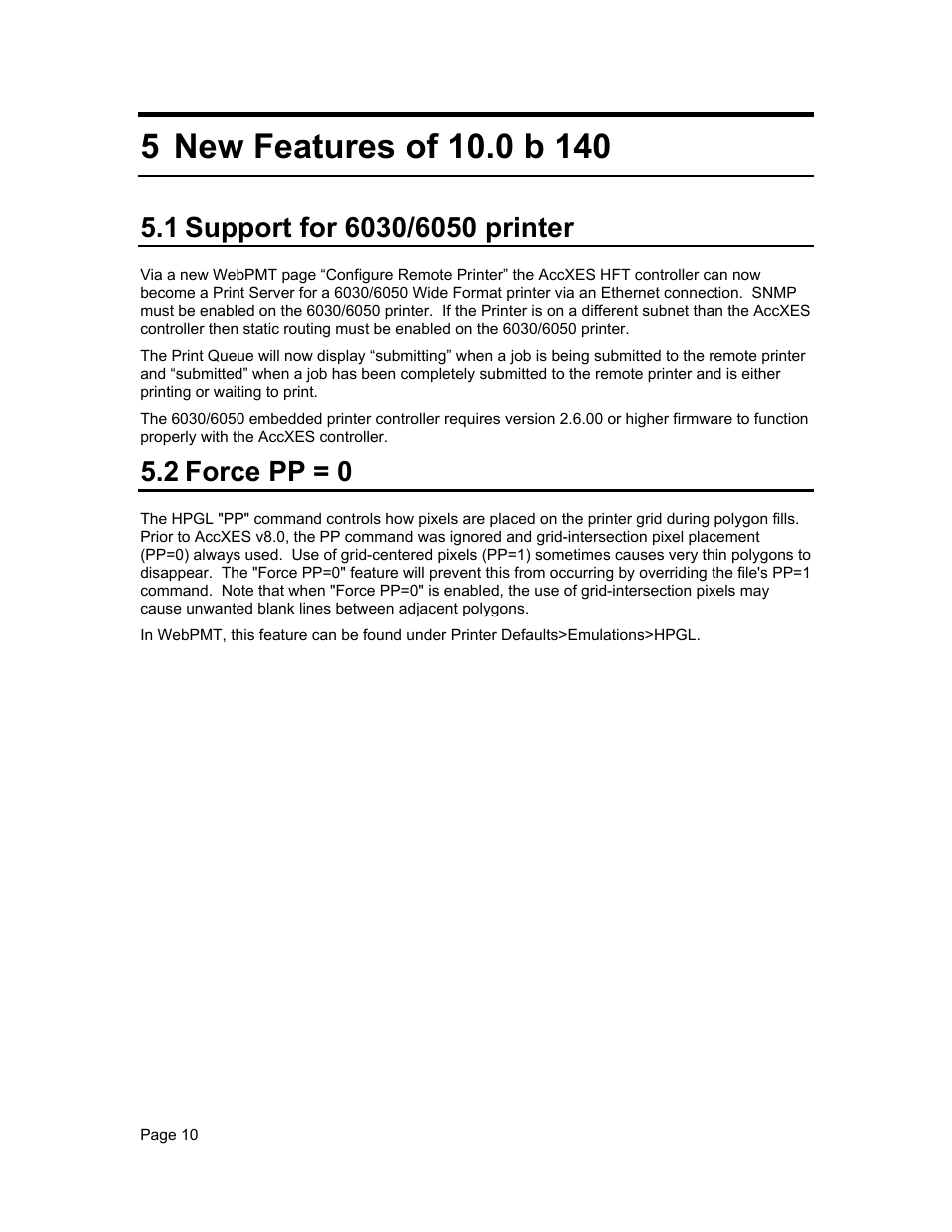 2 force pp = 0 | Xerox WIDE FORMAT  AccXES Firmware 10.0 b140  (Release Notes) User Manual | Page 10 / 27