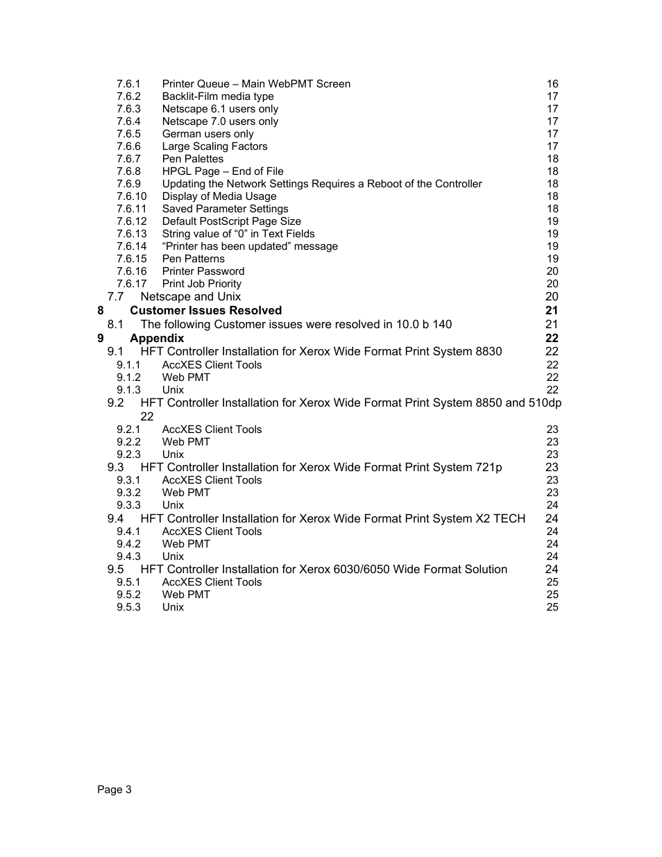 Xerox WIDE FORMAT  AccXES Firmware 10.0 b140  (Release Notes) User Manual | Page 3 / 27