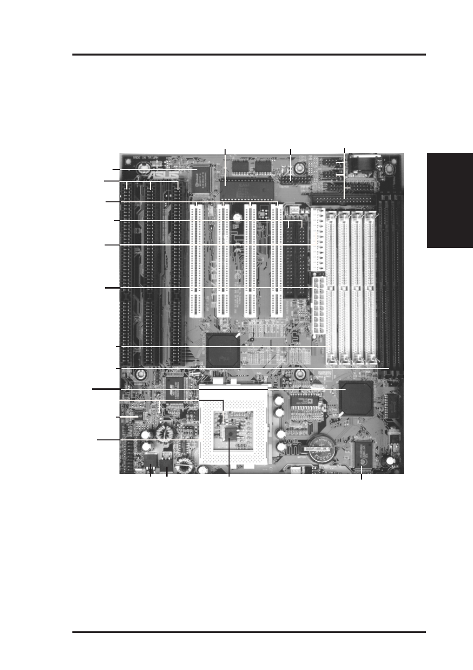 Ii. features, Parts of the asus tx97-le motherboard, Asus tx97-le user’s manual 11 | Ii. fea tures (motherboard parts) | Asus Pentium Motherboard TX97-LE User Manual | Page 11 / 64