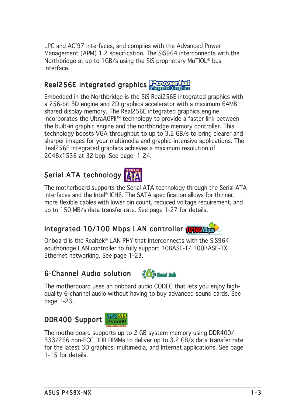 Asus P4S8X-MX User Manual | Page 13 / 96