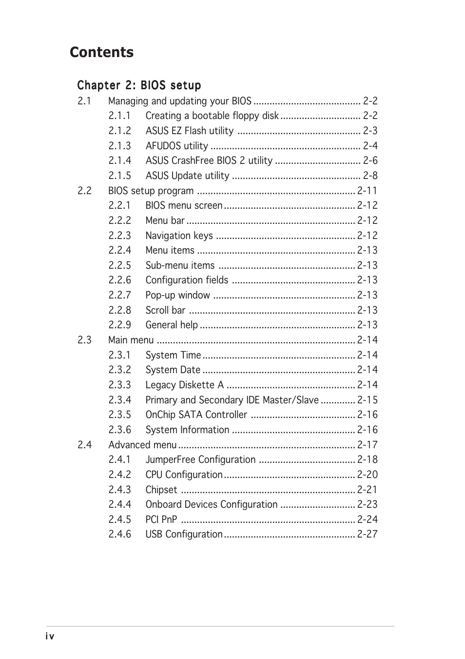 Asus P4S8X-MX User Manual | Page 4 / 96