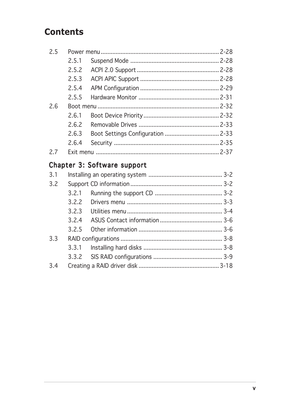 Asus P4S8X-MX User Manual | Page 5 / 96