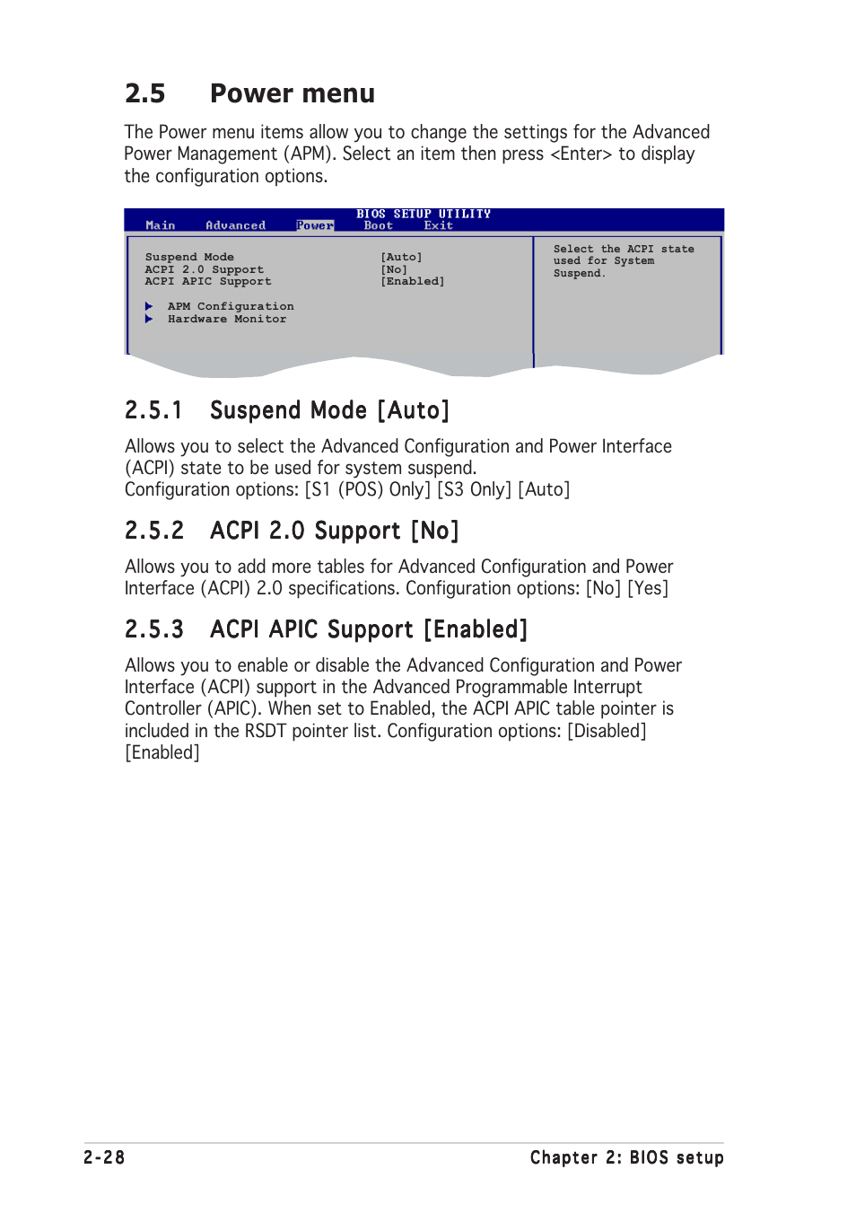 5 power menu | Asus P4S8X-MX User Manual | Page 68 / 96