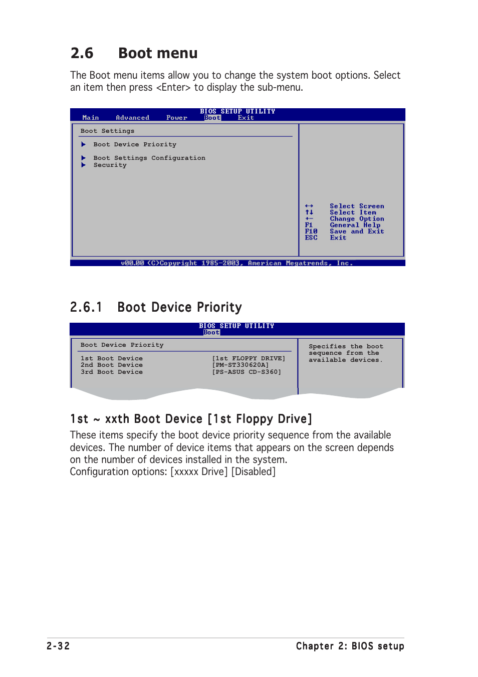 6 boot menu | Asus P4S8X-MX User Manual | Page 72 / 96