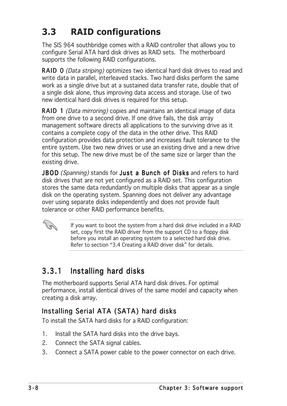 3 raid configurations | Asus P4S8X-MX User Manual | Page 86 / 96