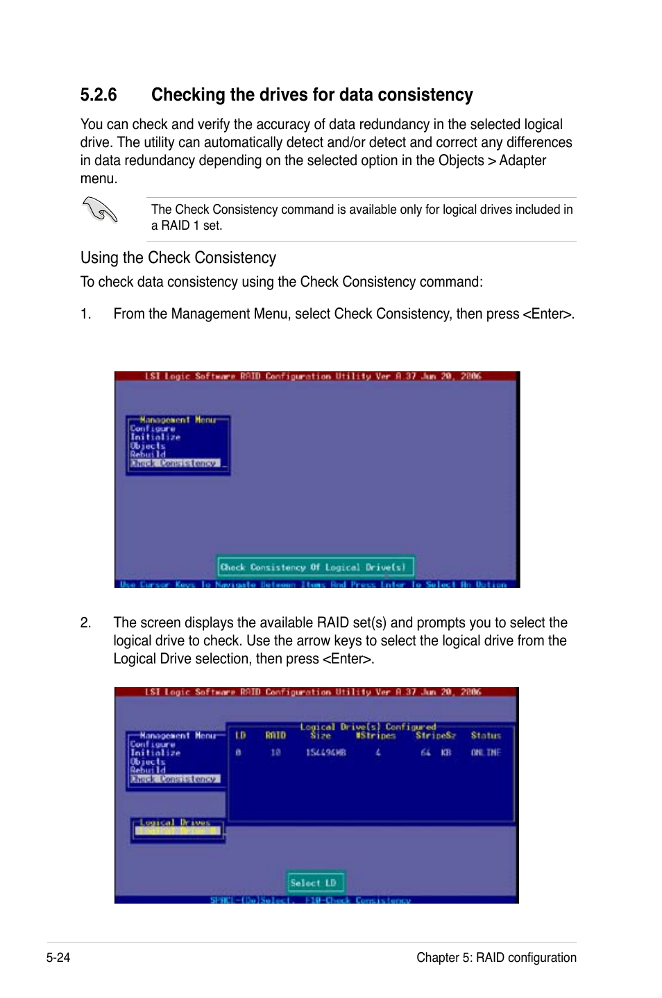 6 checking the drives for data consistency | Asus Motherboard DSBV-D User Manual | Page 140 / 182