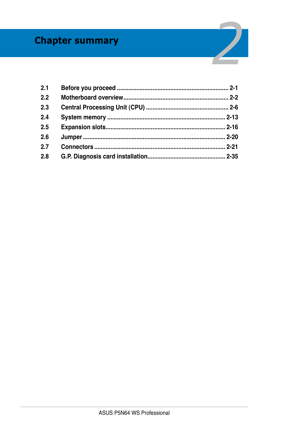 Asus MOTHERBOARD P5N64 WS User Manual | Page 26 / 188