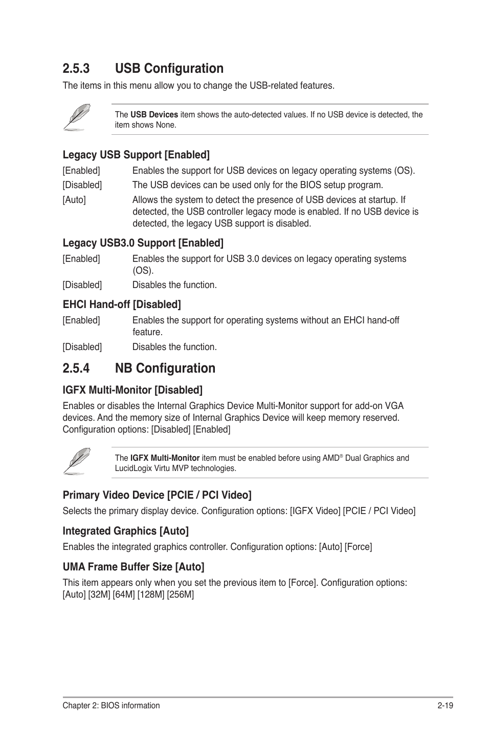 3 usb configuration, 4 nb configuration, Usb configuration -19 | Nb configuration -19 | Asus F2A85-M LE User Manual | Page 61 / 78