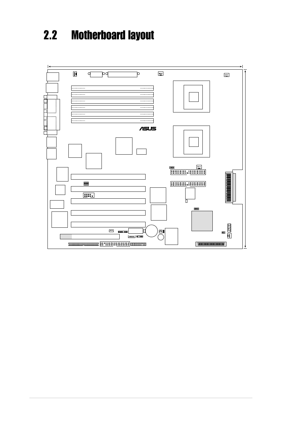 2 motherboard layout, 2 chapter 2: hardware information, Super i/o | Pr-dls533 | Asus Motherboard PR-DLS533 User Manual | Page 28 / 142