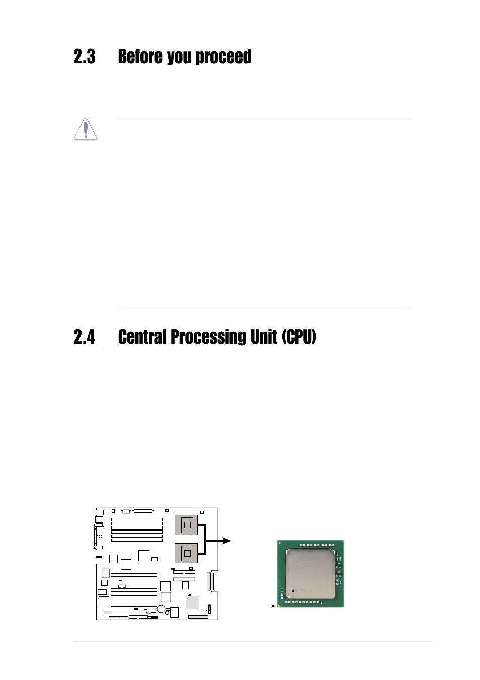 3 before you proceed, 4 central processing unit (cpu), 1 overview | Asus Motherboard PR-DLS533 User Manual | Page 29 / 142