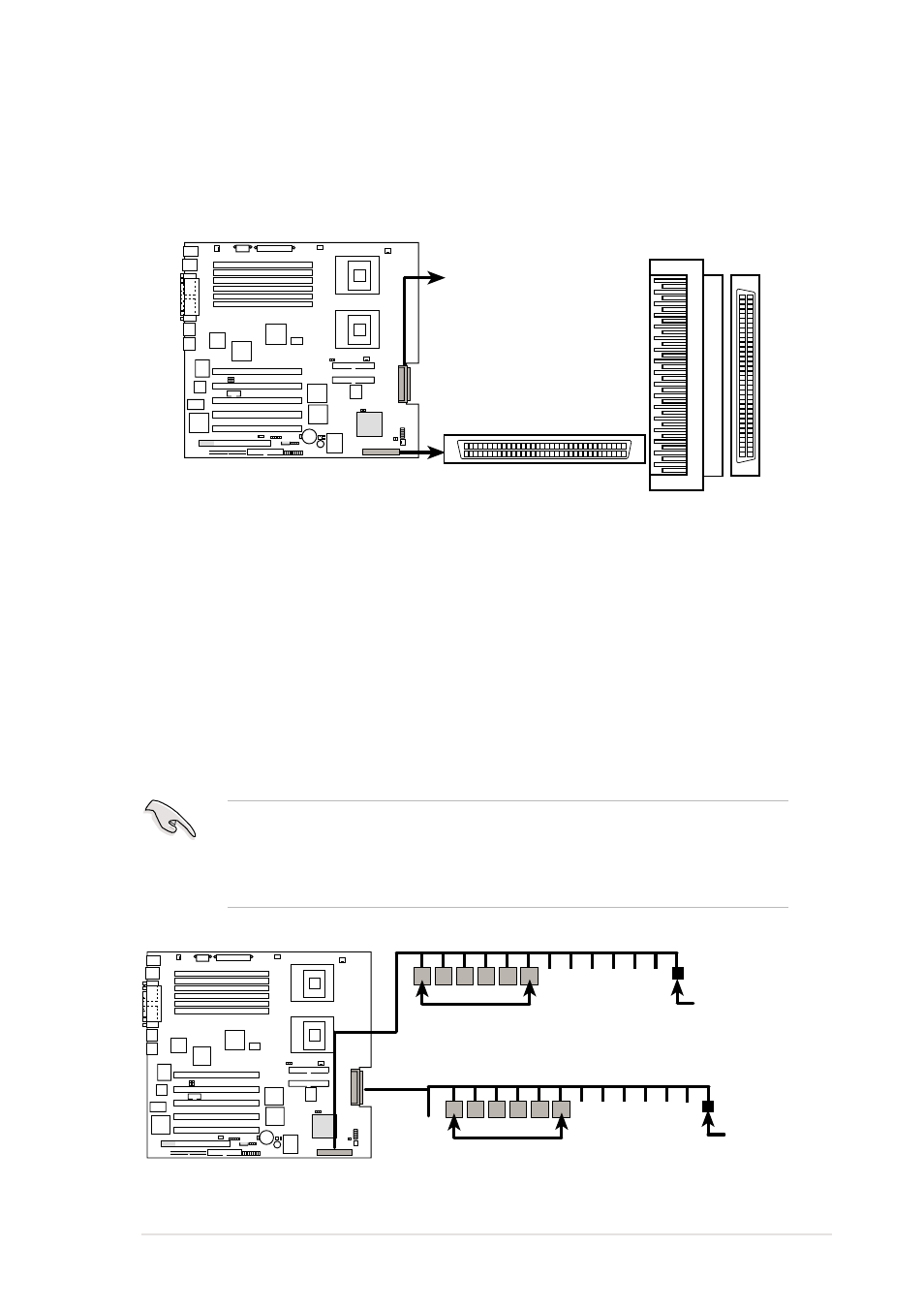 Pr-dls533 onboard scsi connectors, Scsi-a, Scsi-b | Pr-dls533 scsi connection example | Asus Motherboard PR-DLS533 User Manual | Page 51 / 142