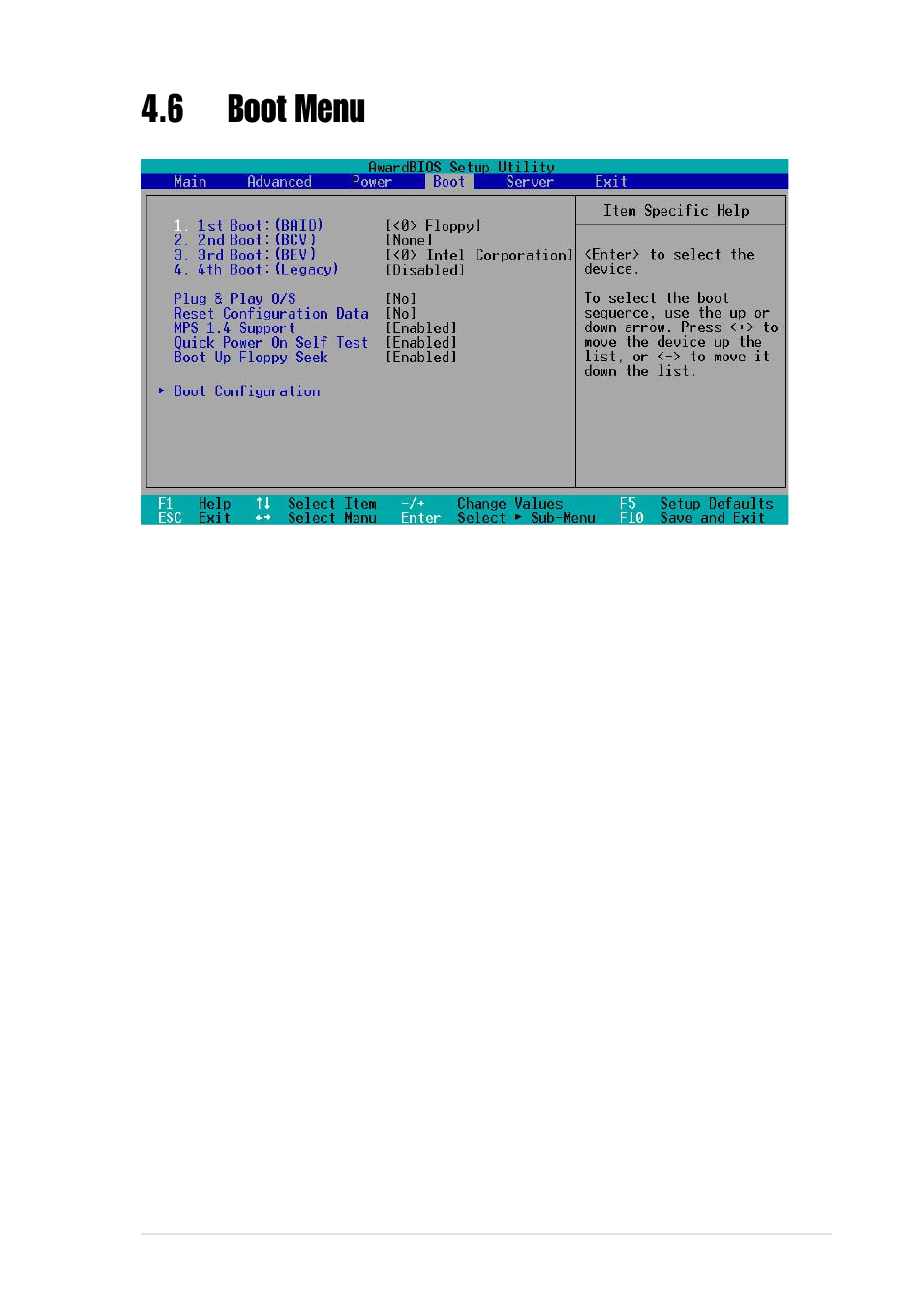 6 boot menu | Asus Motherboard PR-DLS533 User Manual | Page 87 / 142