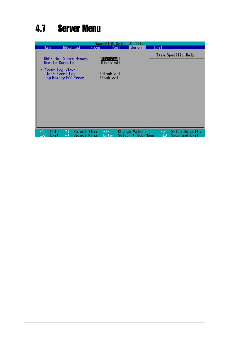 7 server menu | Asus Motherboard PR-DLS533 User Manual | Page 90 / 142