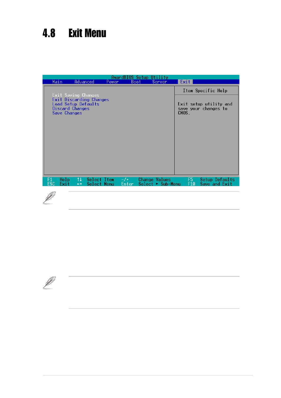 8 exit menu | Asus Motherboard PR-DLS533 User Manual | Page 91 / 142