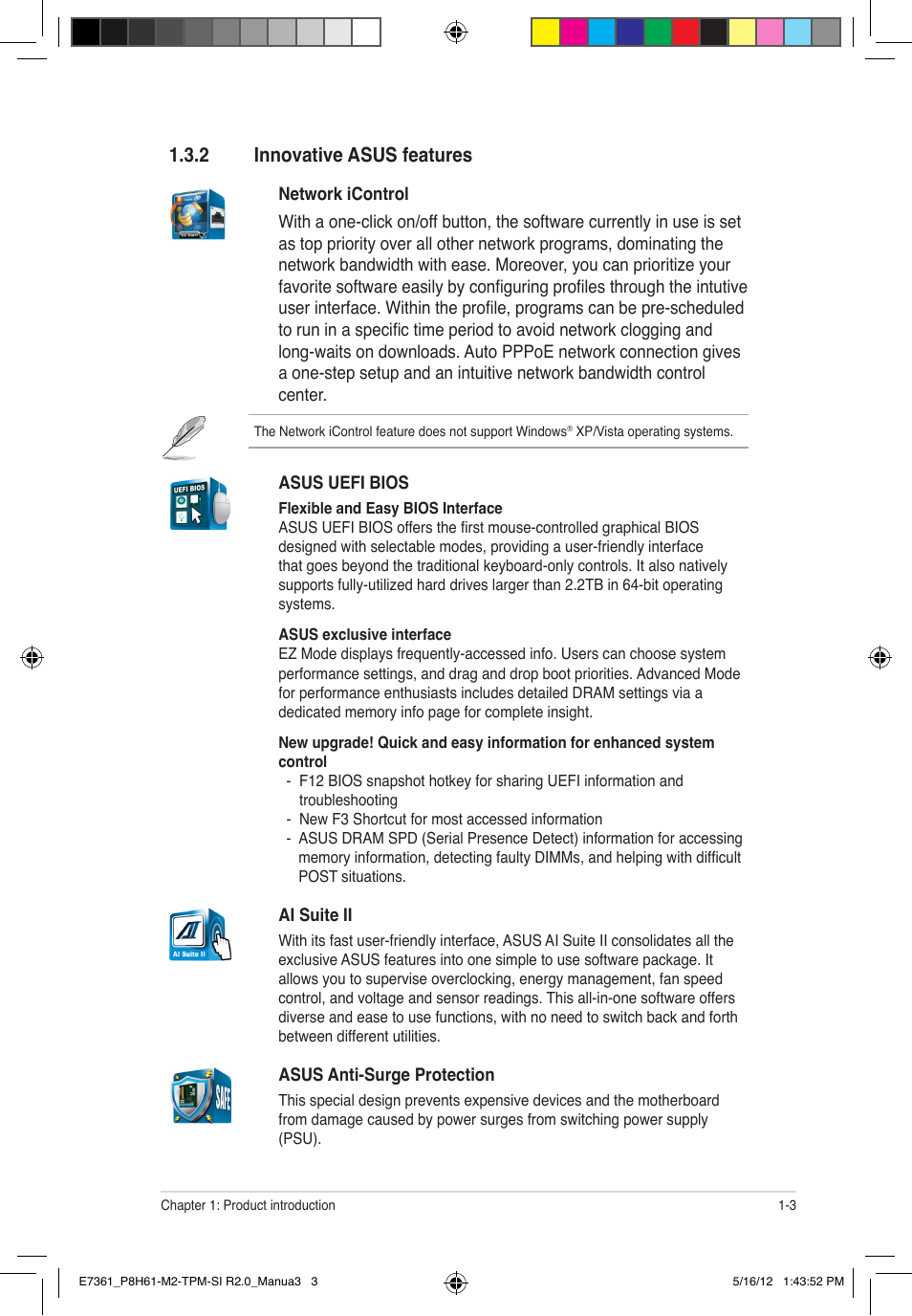 2 innovative asus features | Asus MOTHERBOARD si r2.0 User Manual | Page 13 / 70