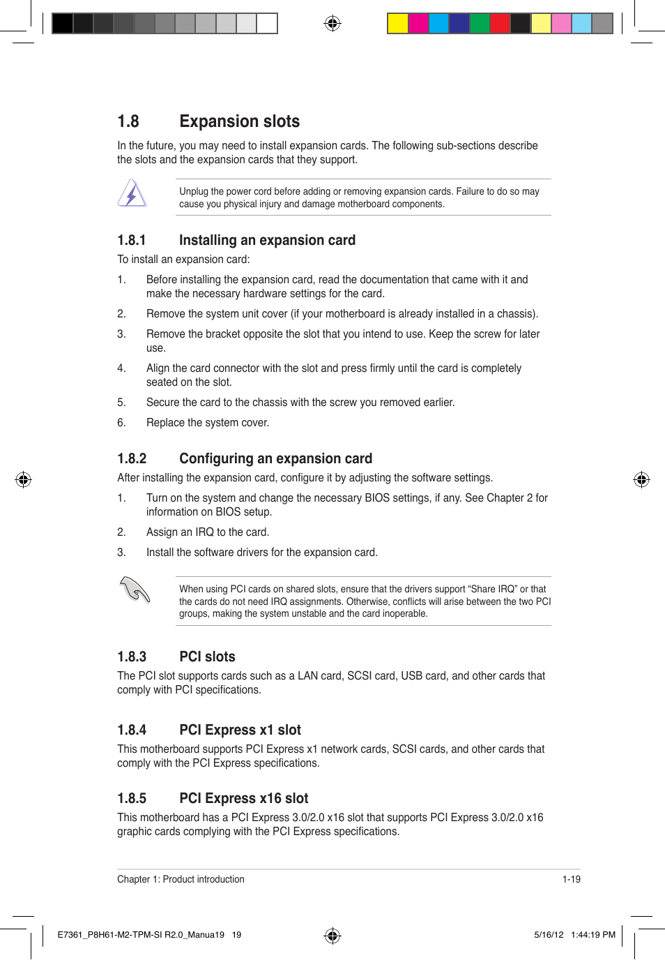 8 expansion slots | Asus MOTHERBOARD si r2.0 User Manual | Page 29 / 70