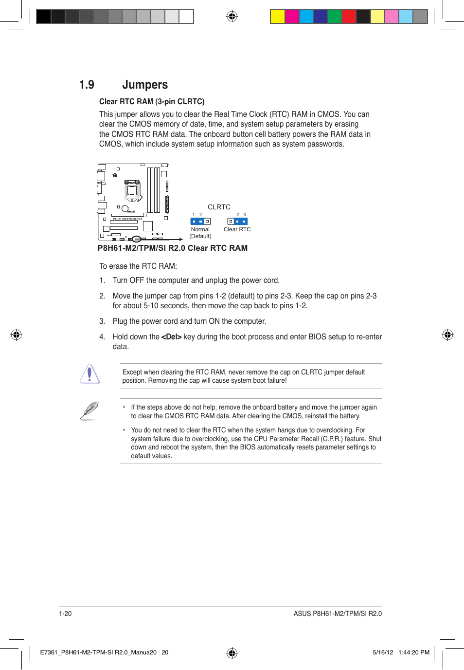 9 jumpers | Asus MOTHERBOARD si r2.0 User Manual | Page 30 / 70