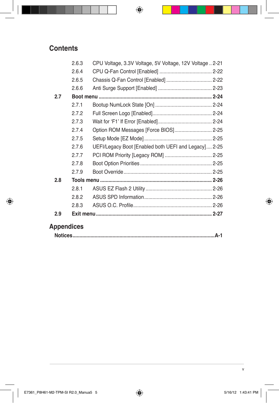 Asus MOTHERBOARD si r2.0 User Manual | Page 5 / 70