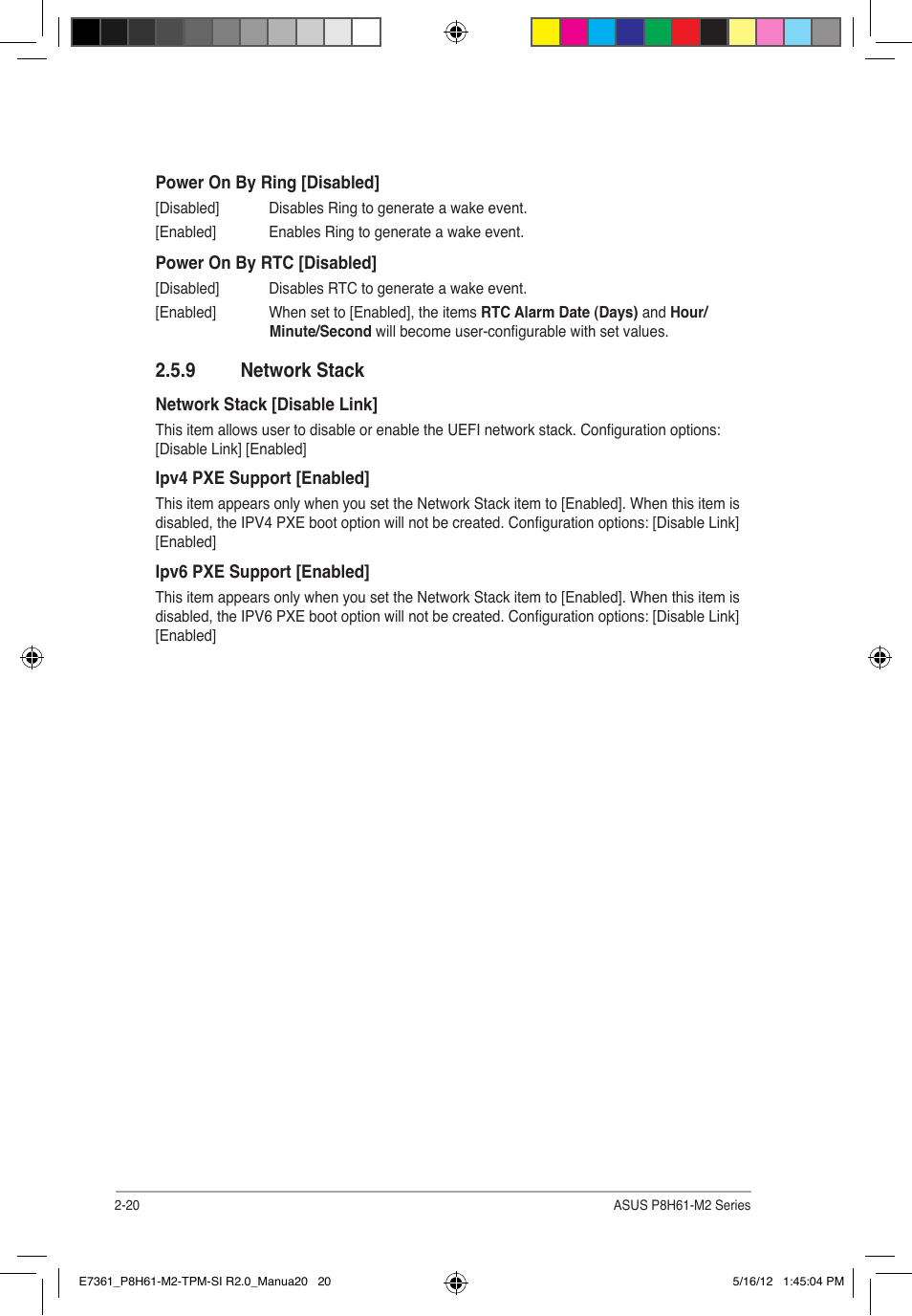 9 network stack | Asus MOTHERBOARD si r2.0 User Manual | Page 58 / 70