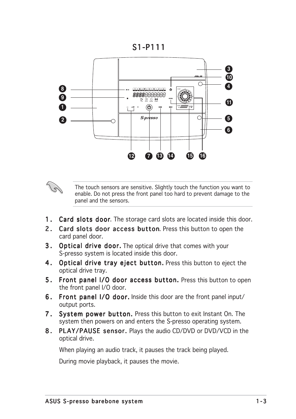 S1-p111 | Asus Multimedia System S-presso User Manual | Page 13 / 106