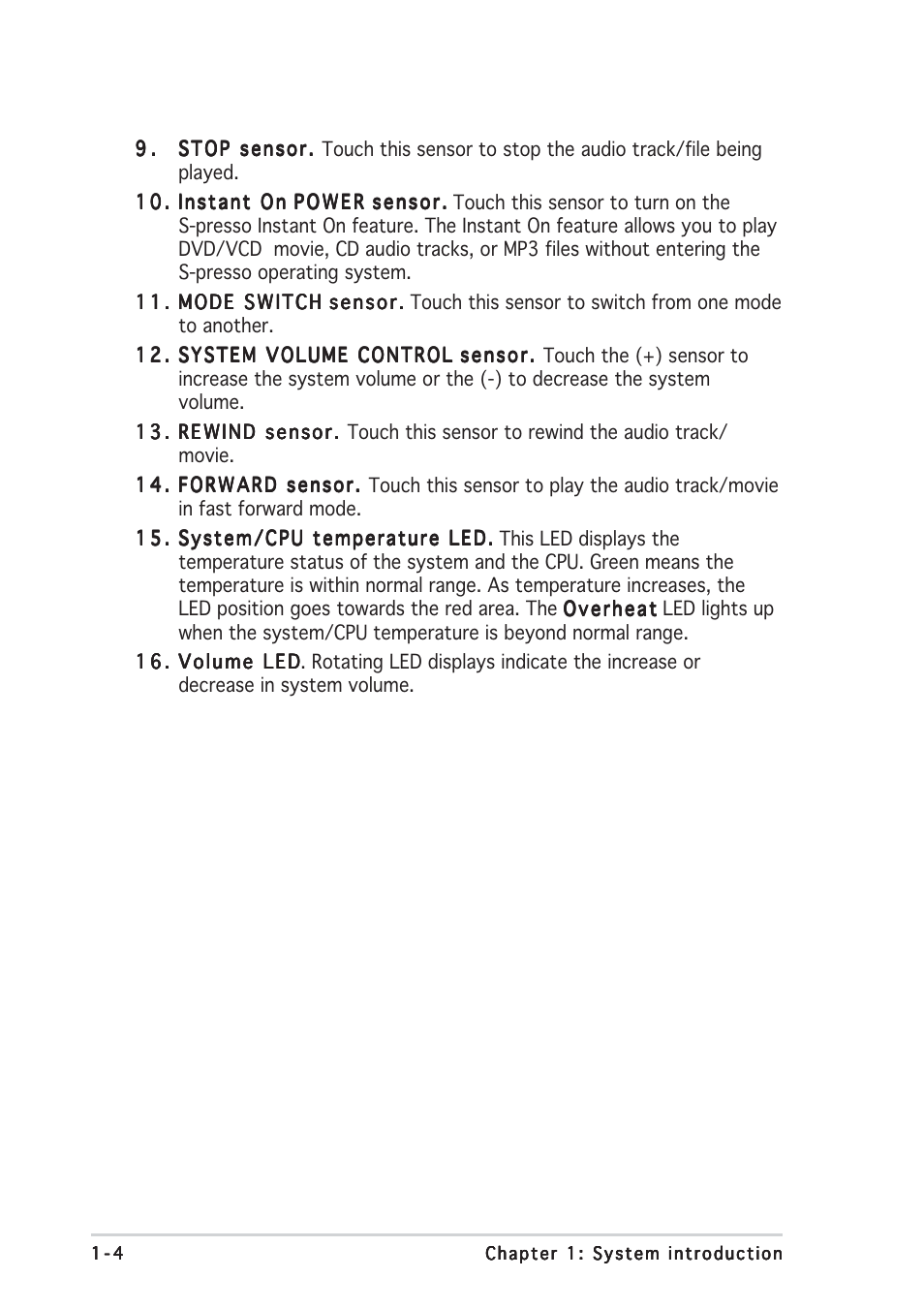 Asus Multimedia System S-presso User Manual | Page 14 / 106