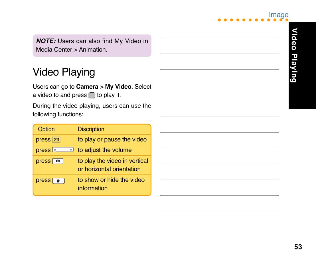 Video playing | Asus M307 User Manual | Page 53 / 78