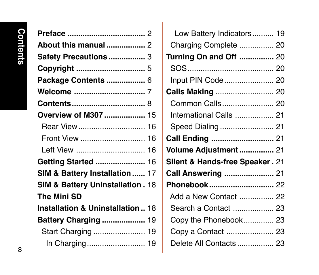 Asus M307 User Manual | Page 8 / 78