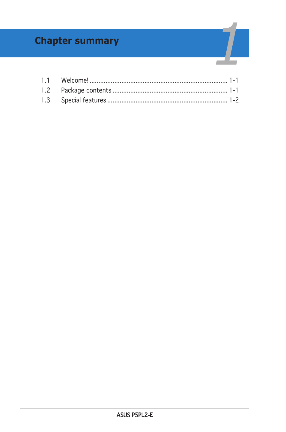 Asus Motherboard P5PL2-E User Manual | Page 14 / 116