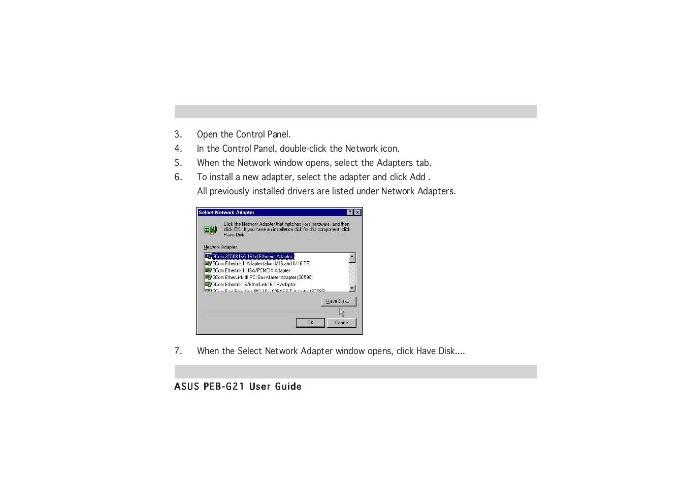 Asus PCI Express x1 Network Interface PEB-G21 User Manual | Page 21 / 42
