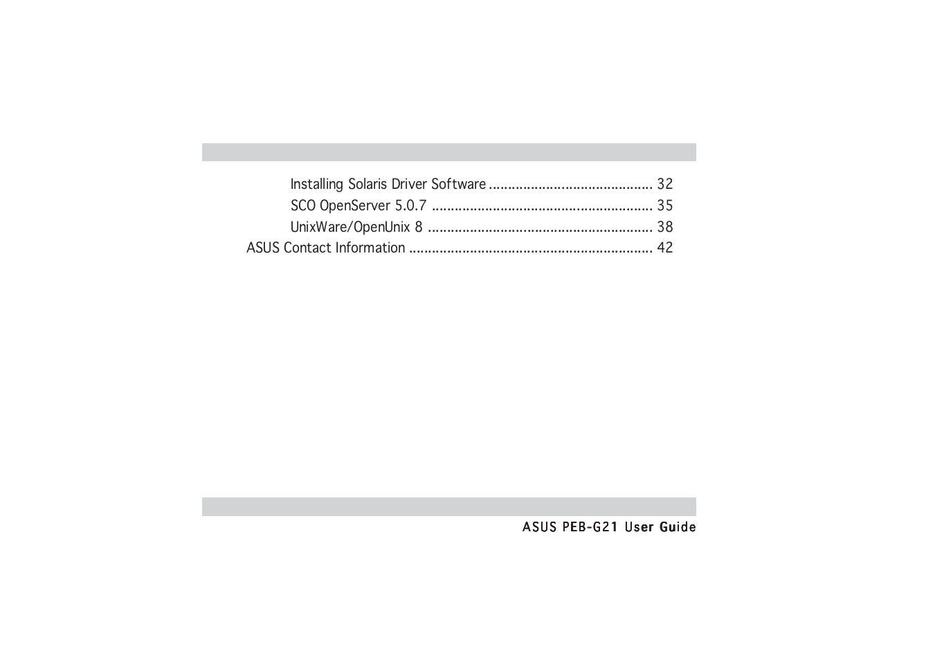 Asus PCI Express x1 Network Interface PEB-G21 User Manual | Page 4 / 42