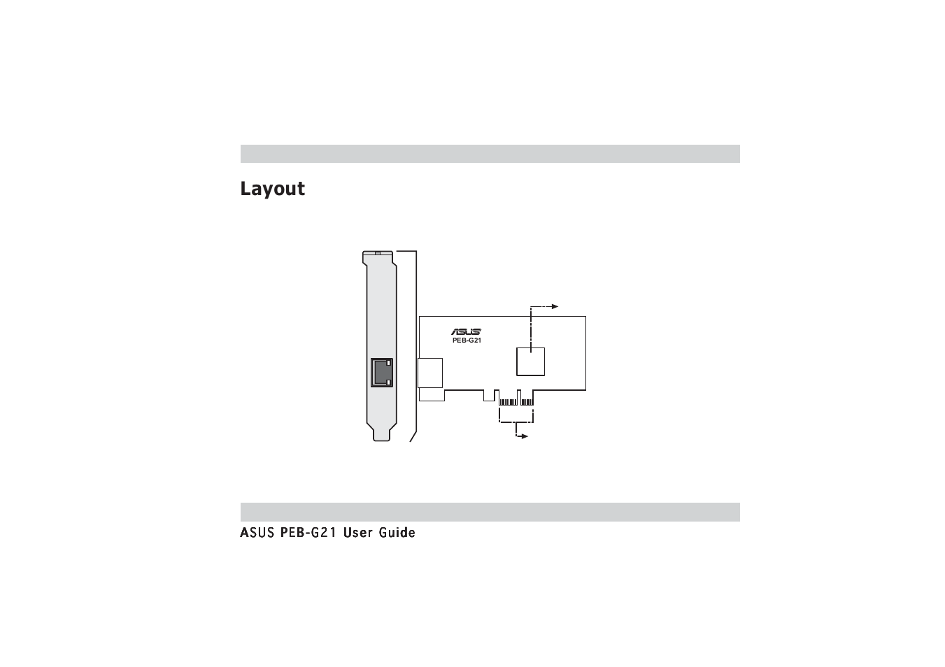 Layout | Asus PCI Express x1 Network Interface PEB-G21 User Manual | Page 7 / 42