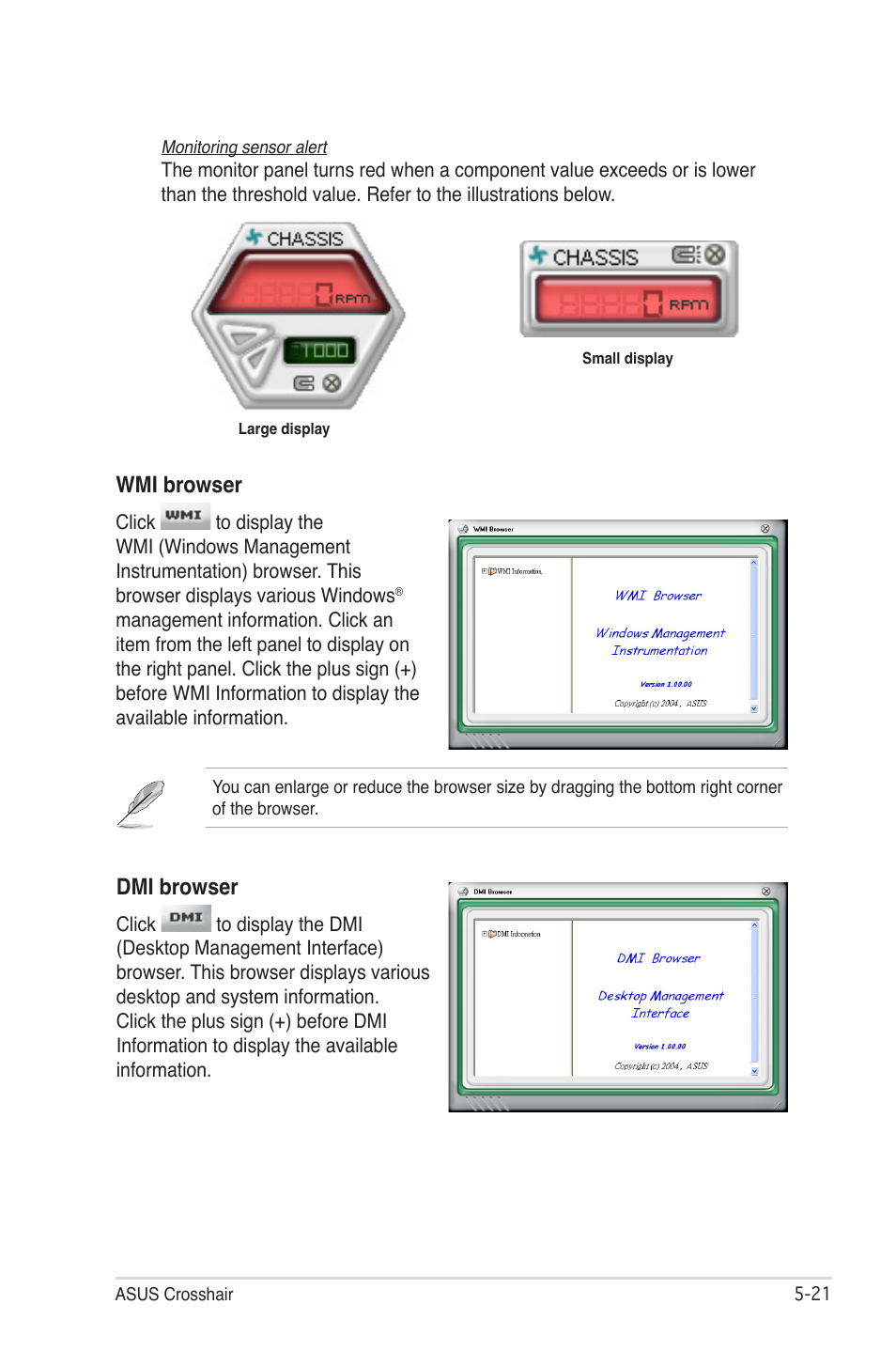 Wmi browser, Dmi browser | Asus CROSSHAIR E2711 User Manual | Page 141 / 174