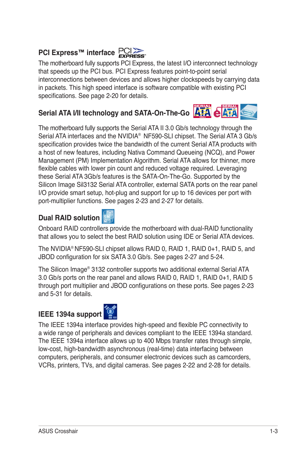 Asus CROSSHAIR E2711 User Manual | Page 19 / 174