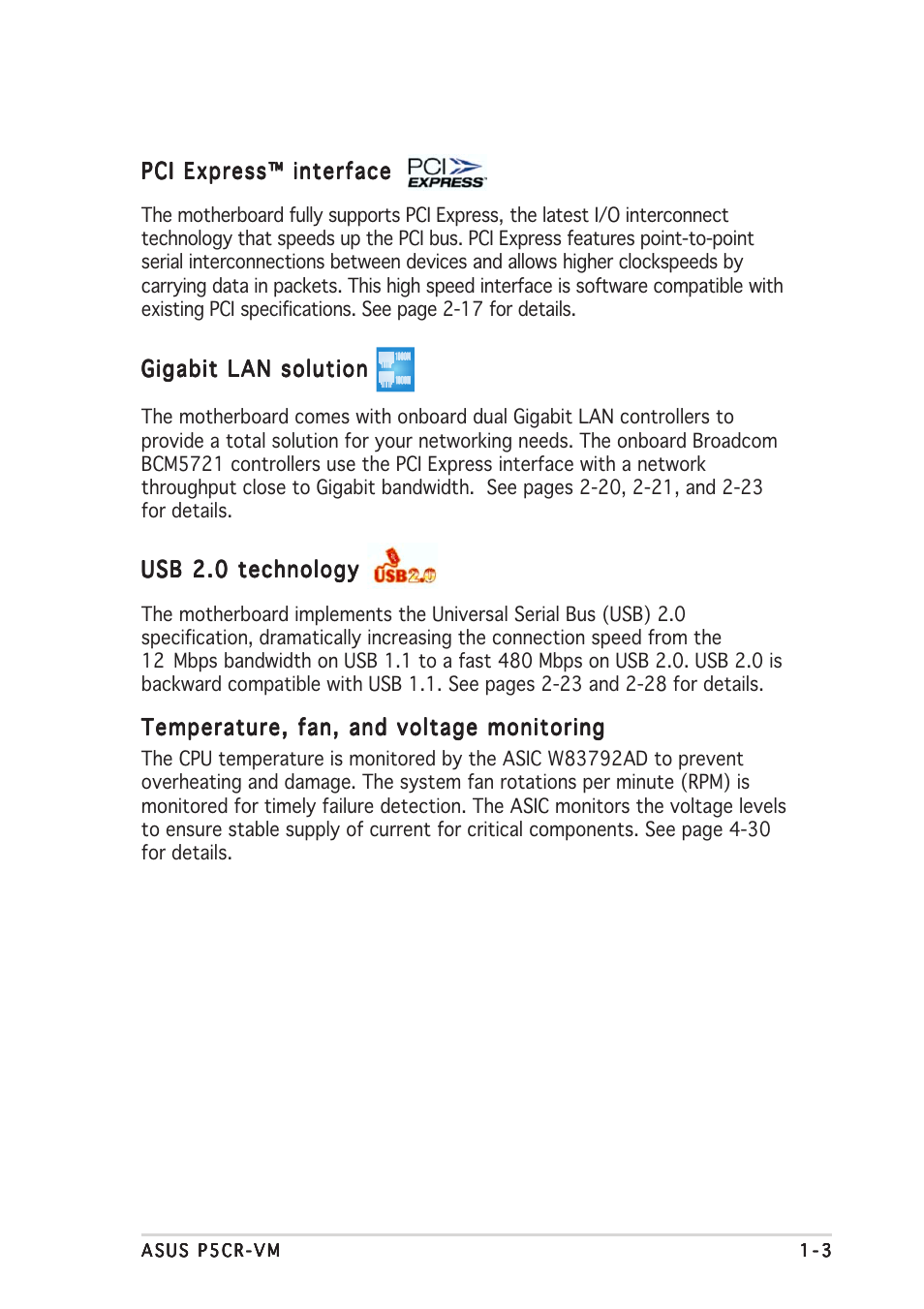 Asus Motherboard P5CR-VM User Manual | Page 17 / 102