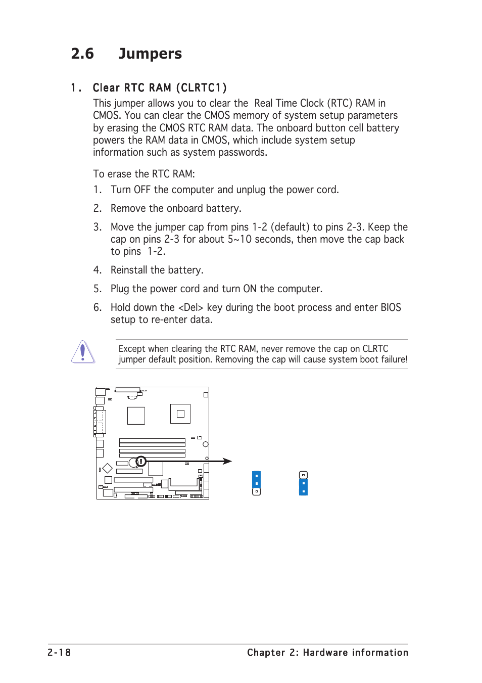 6 jumpers | Asus Motherboard P5CR-VM User Manual | Page 38 / 102