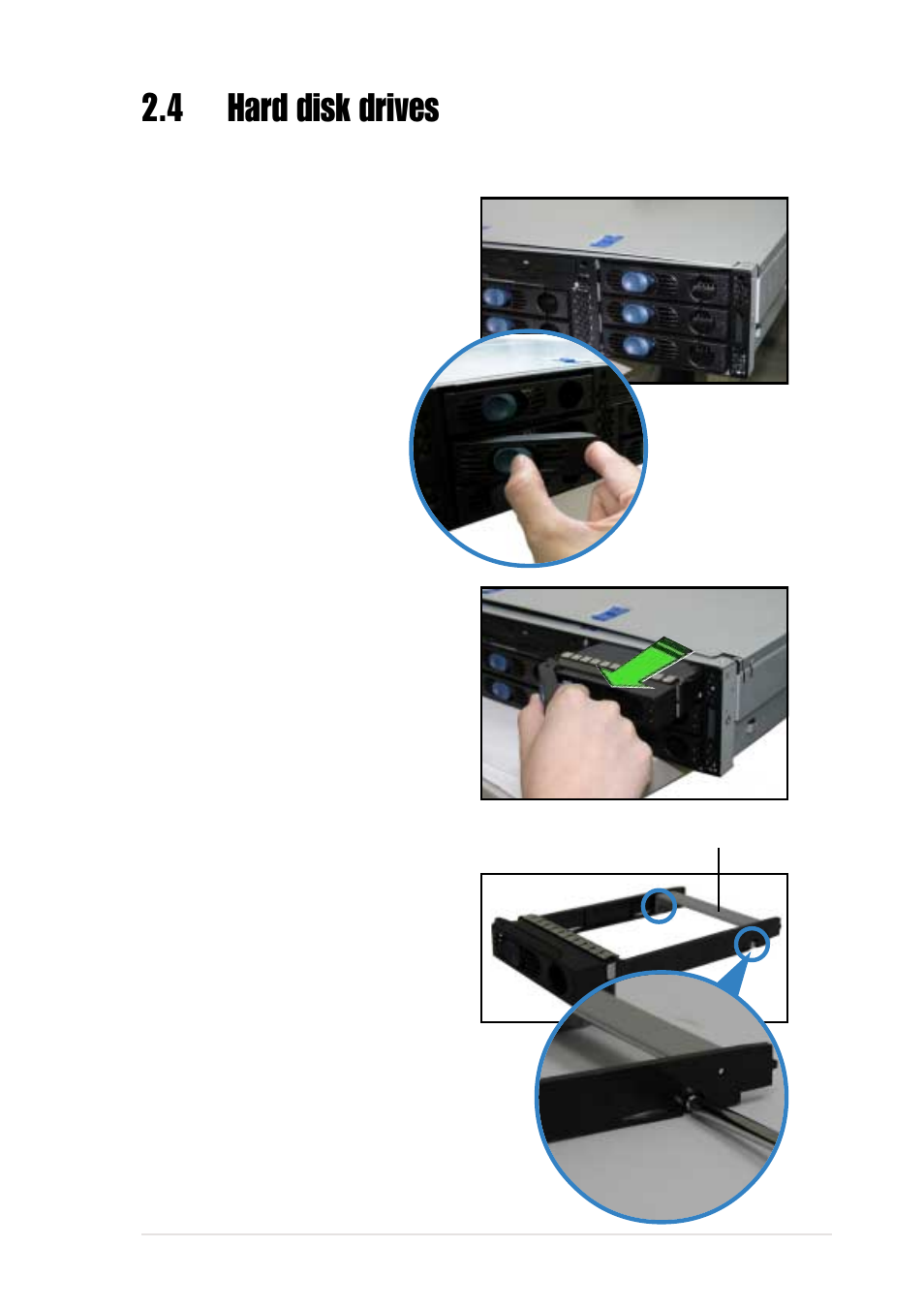 4 hard disk drives | Asus AP2400R-E1 User Manual | Page 29 / 116